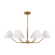 Burke 6-Light Large Chandelier in Satin Brass