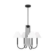 Porteau Medium 5-Light Chandelier in Midnight Black