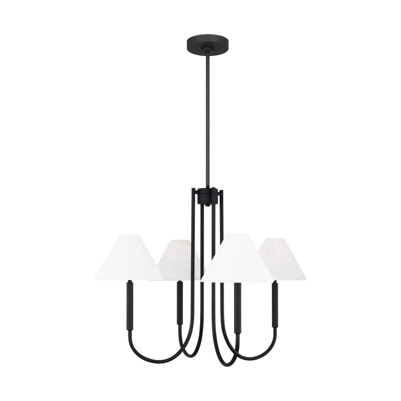 Porteau Medium 5-Light Chandelier in Midnight Black
