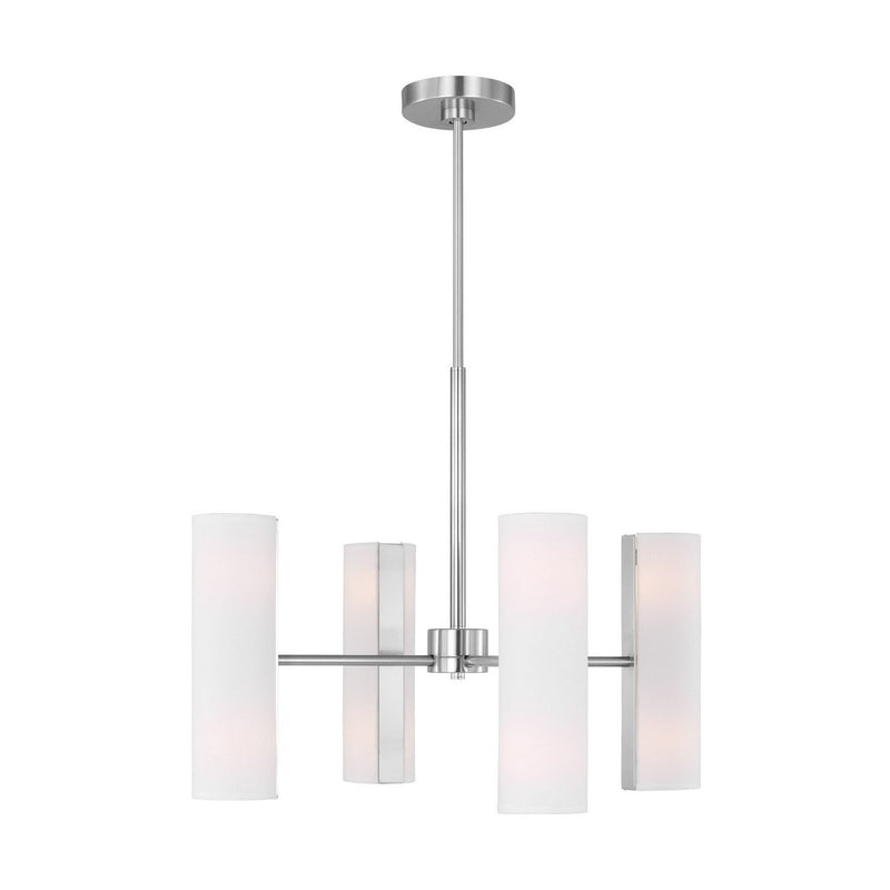 Capalino 8-Light Medium Chandelier in Brushed Steel