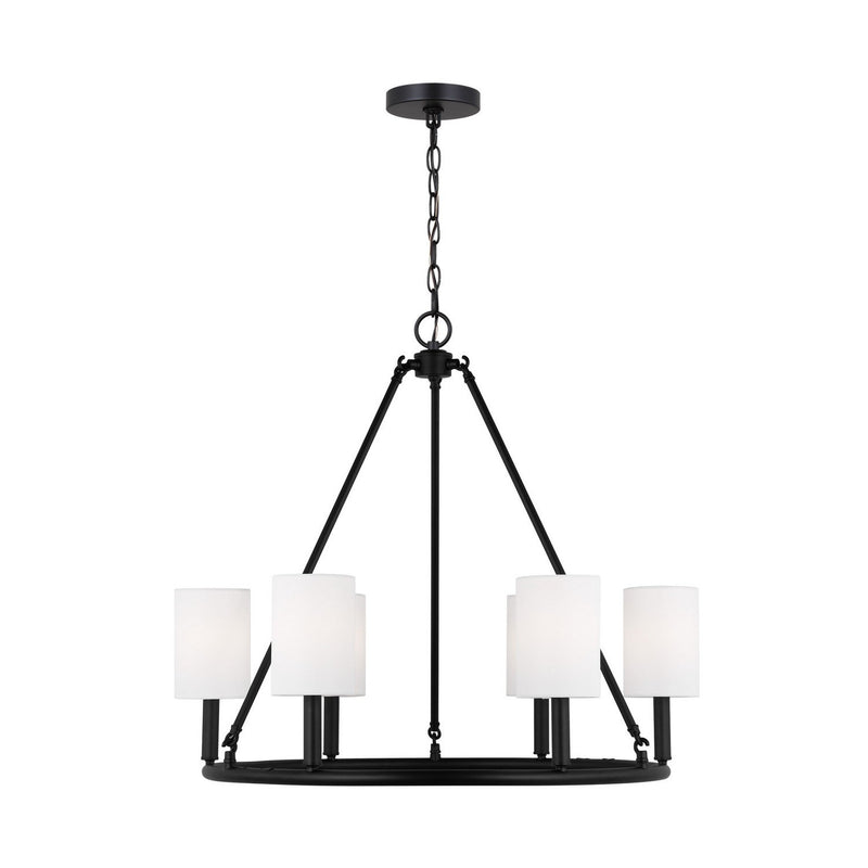 Egmont 6-Light Large Chandelier in Midnight Black