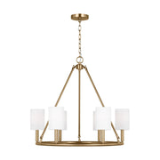 Egmont 6-Light Large Chandelier in Satin Brass