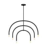 Hadden 6-Light Large Chandelier in Midnight Black