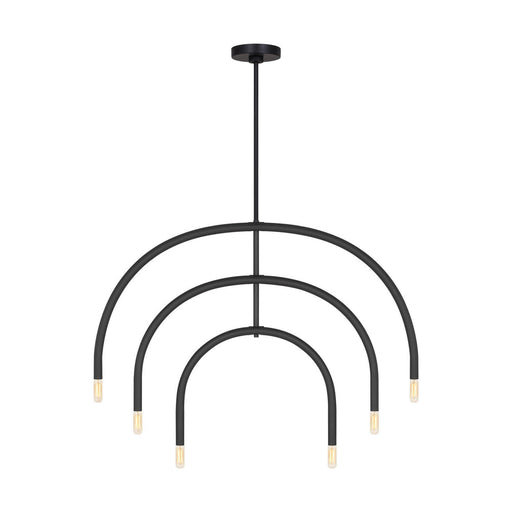 Hadden 6-Light Large Chandelier in Midnight Black