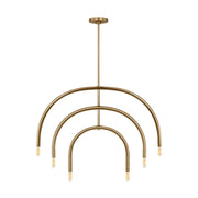 Hadden 6-Light Large Chandelier in Satin Brass