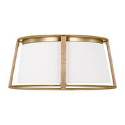 Cortes 2-Light Medium Flush Mount in Satin Brass