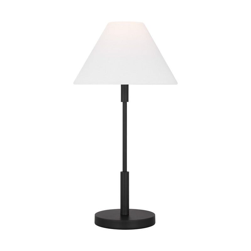 Porteau Medium Table Lamp in Midnight Black
