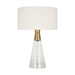 Pender One Light Table Lamp in Satin Brass