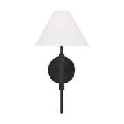 Porteau Medium Wall Sconce in Midnight Black
