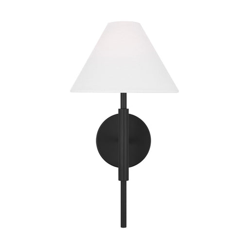 Porteau Medium Wall Sconce in Midnight Black