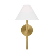 Porteau Medium Wall Sconce in Satin Brass