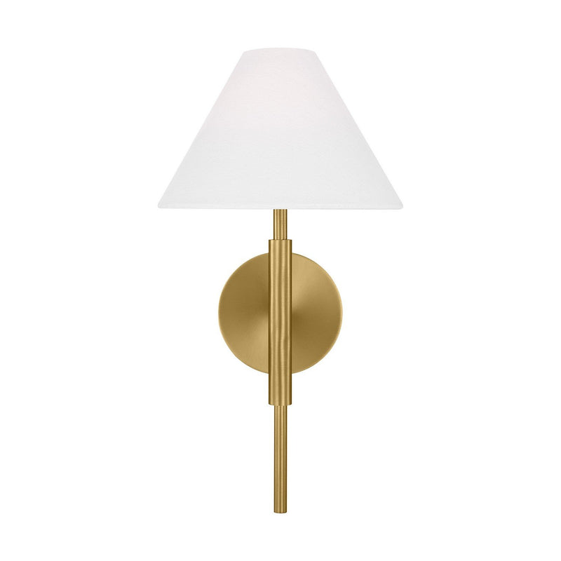 Porteau Medium Wall Sconce in Satin Brass