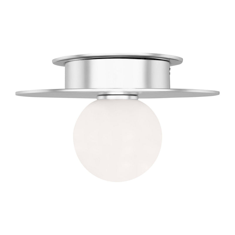 Nodes Small Flush Mount in Polished Nickel