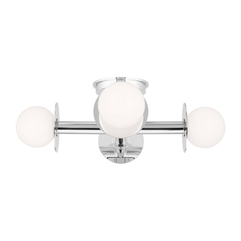 Nodes 4-Light Semi-Flush Mount in Polished Nickel
