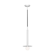 Nodes Short Pendant in Polished Nickel