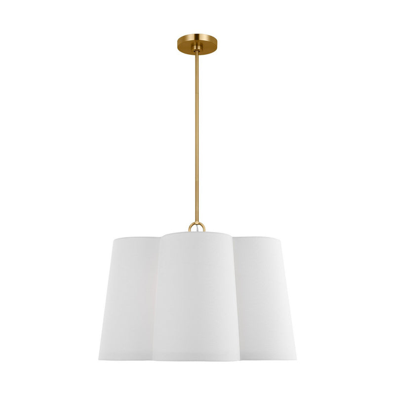 Bronte 4-Light Large Pendant in Burnished Brass