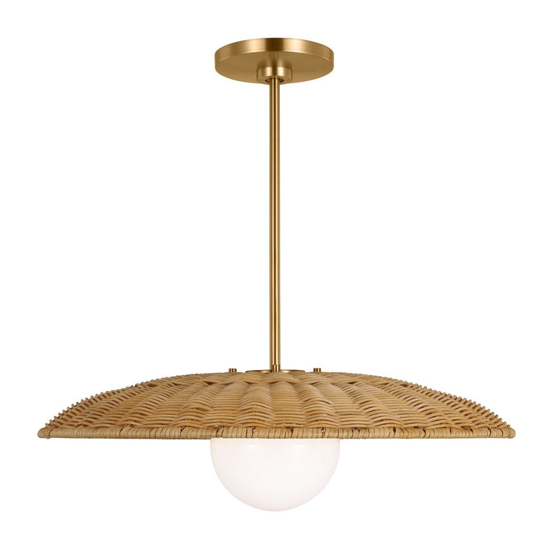 Mari Large Pendant in Burnished Brass