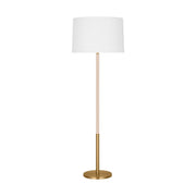 Monroe Large Floor Lamp in Burnished Brass and Blush
