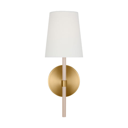 Monroe Small Wall Sconce in Burnished Brass and Blush