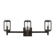Flynn 3-Light Bath Vanity Light in Aged Iron