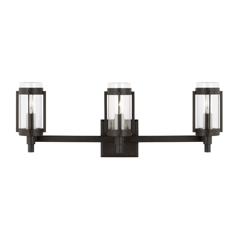Flynn 3-Light Bath Vanity Light in Aged Iron