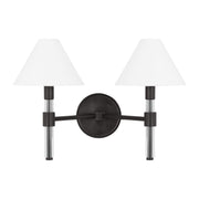 Robert 2-Light Wall Sconce in Aged Iron