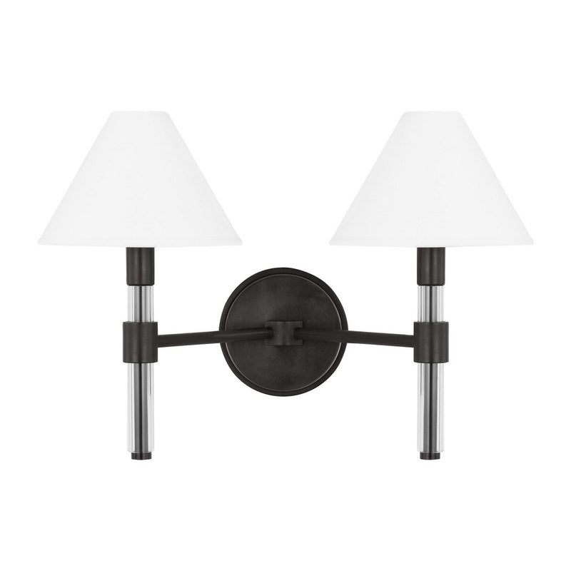 Robert 2-Light Wall Sconce in Aged Iron