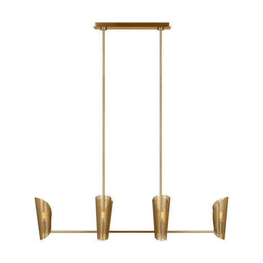 Plivot 6-Light Large Linear Pendant in Burnished Brass