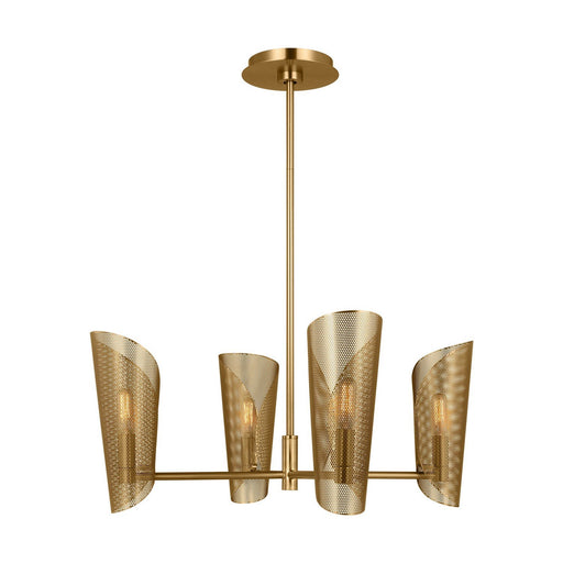 Plivot 3-Light Medium Chandelier in Burnished Brass