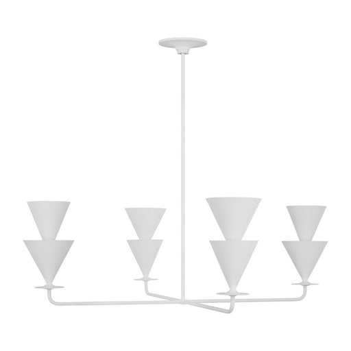 Cornet 4-Light Extra Large Chandelier in Cast Plaster