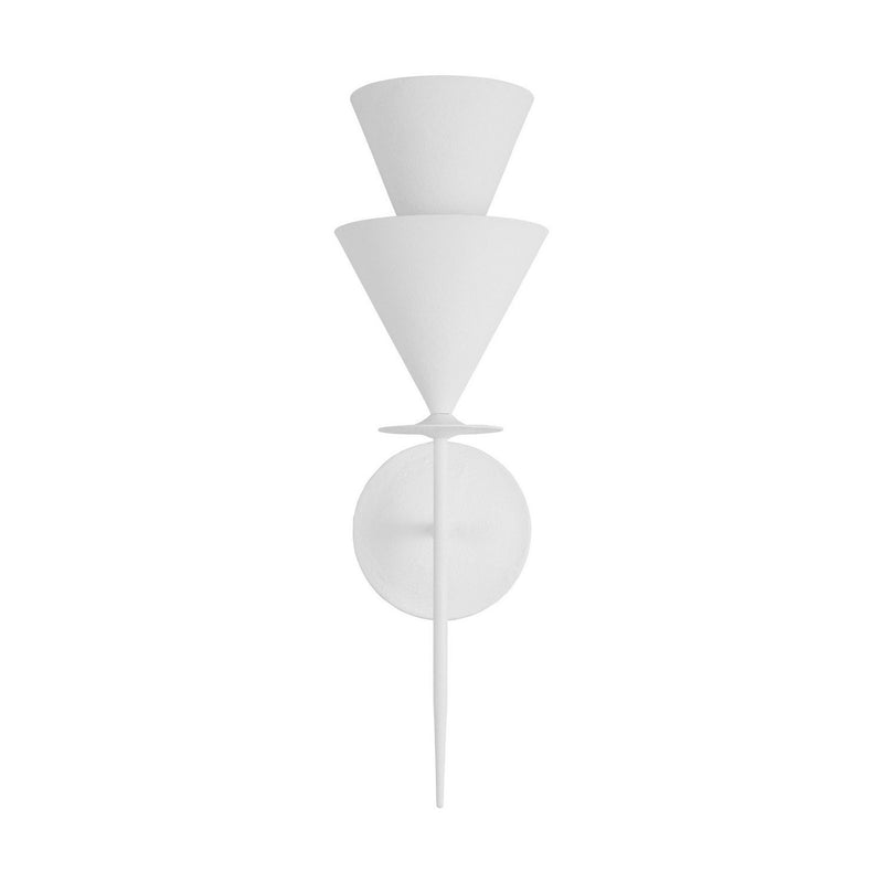 Cornet Large Wall Sconce in Cast Plaster
