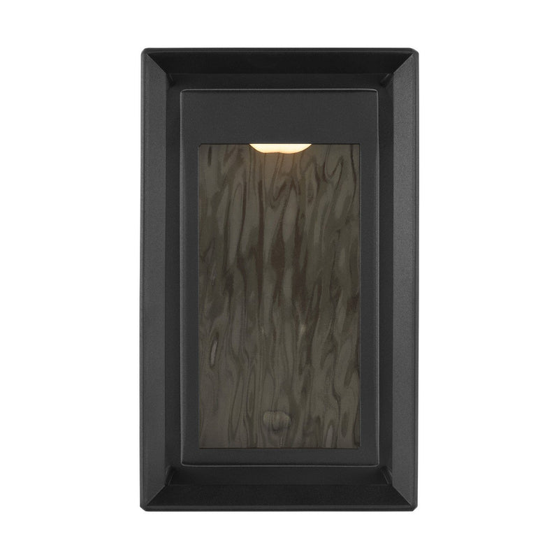 Urbandale Small Outdoor Wall Lantern in Textured Black