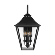Galena 4-Light Large Outdoor Wall Lantern in Textured Black