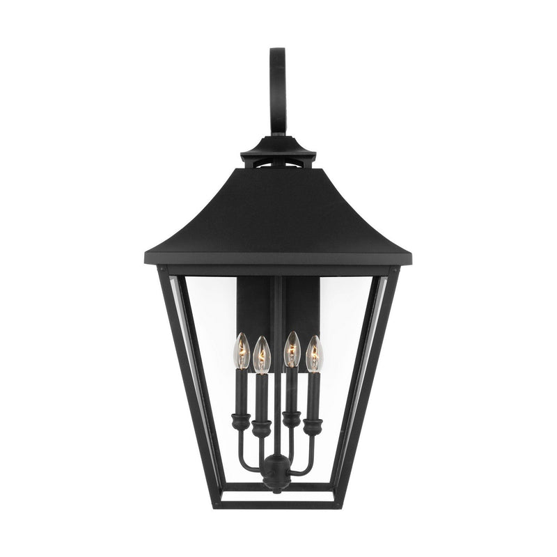 Galena 4-Light Extra Large Outdoor Wall Lantern in Textured Black