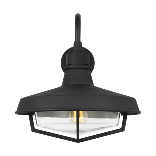 Hollis Large Outdoor Wall Sconce in Textured Black