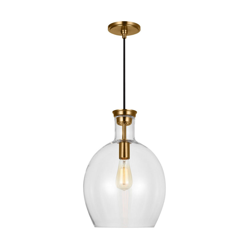 Vaso Medium Pendant in Burnished Brass