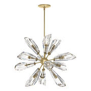 Luma 12-Light 32" Starburst Chandelier in Modern Brass
