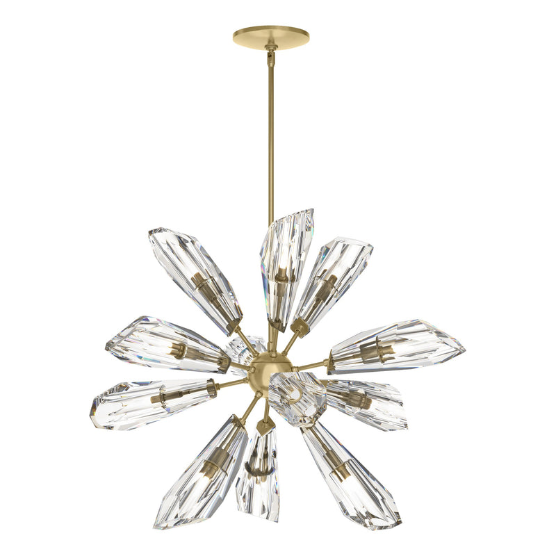 Luma 12-Light 32" Starburst Chandelier in Modern Brass