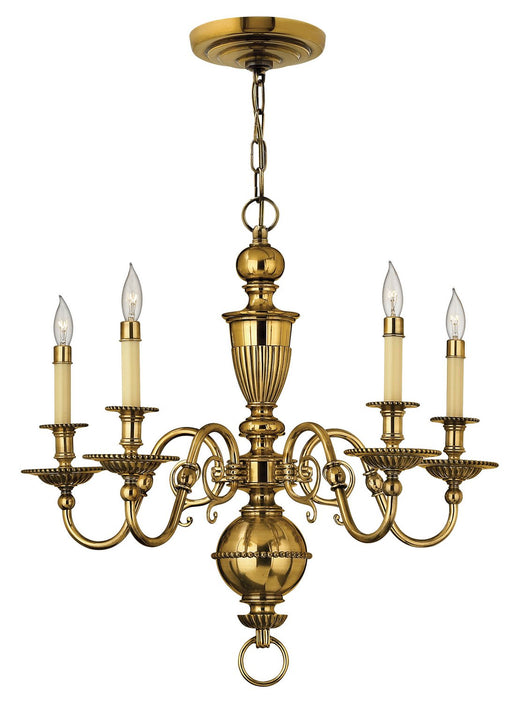 Cambridge 5-Light Chandelier in Burnished Brass