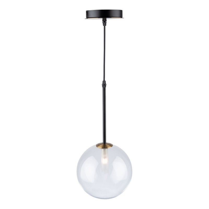 Aurelia Mini Pendant in Matte Black and Brass