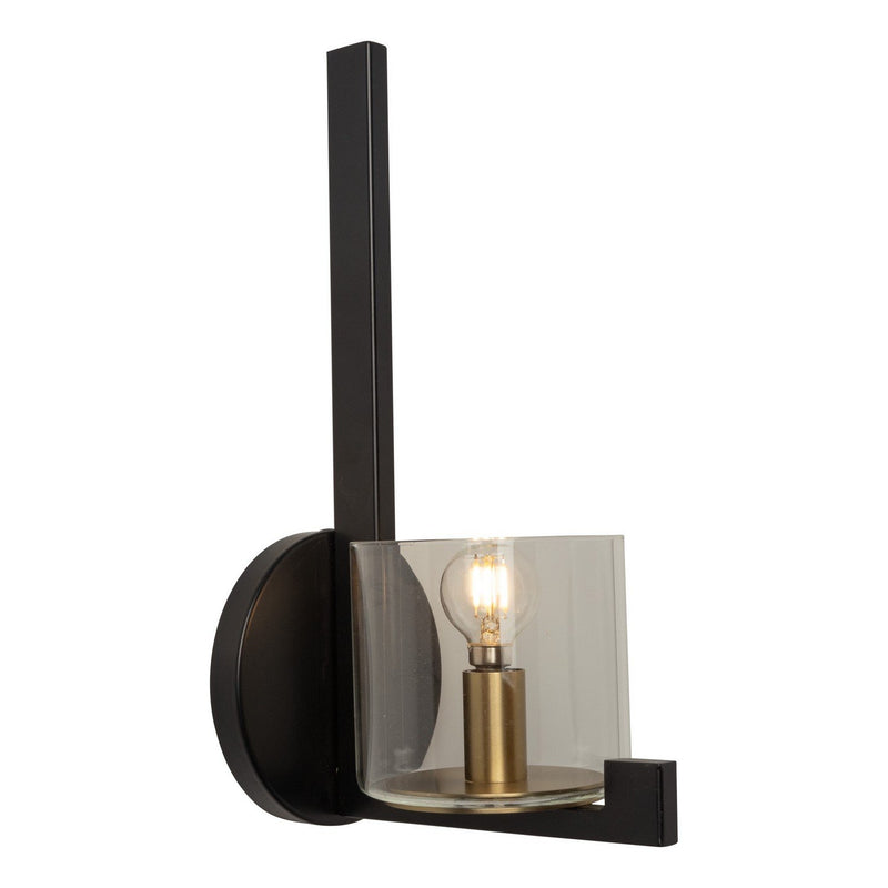 Salinas Wall Sconce in Black and Brass