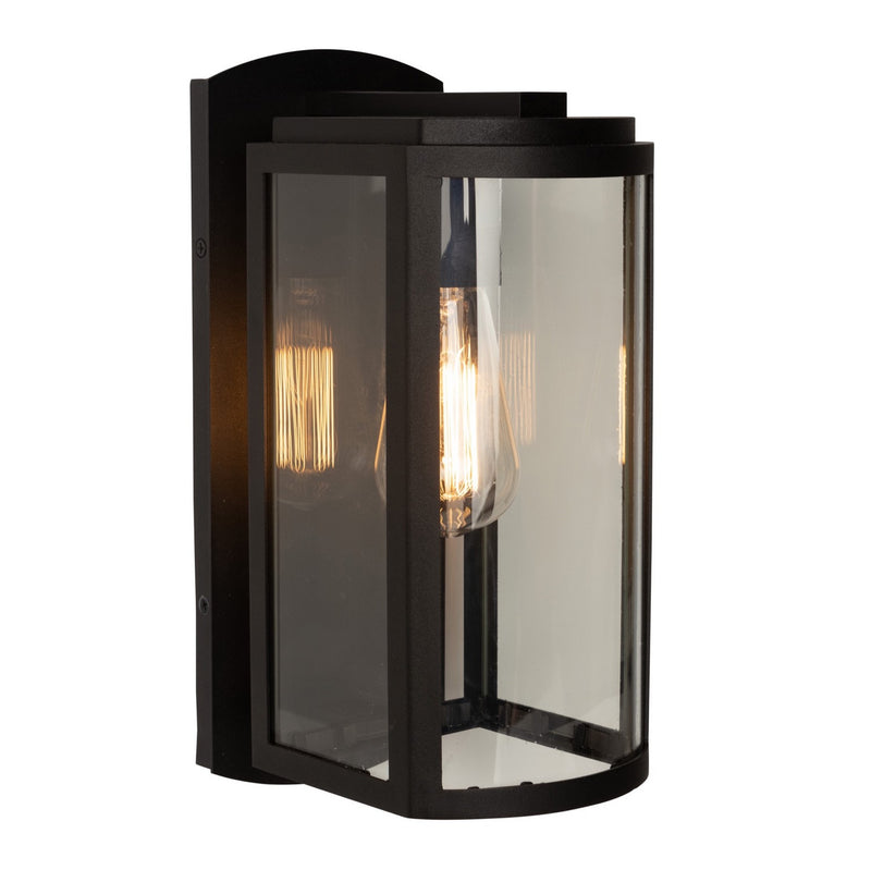 Lakewood 1-Light Outdoor Wall Mount in Matte Black - Lamps Expo