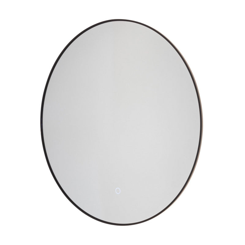 Reflections 31.5" Round LED Lighted Mirror AM327 in Matte Black