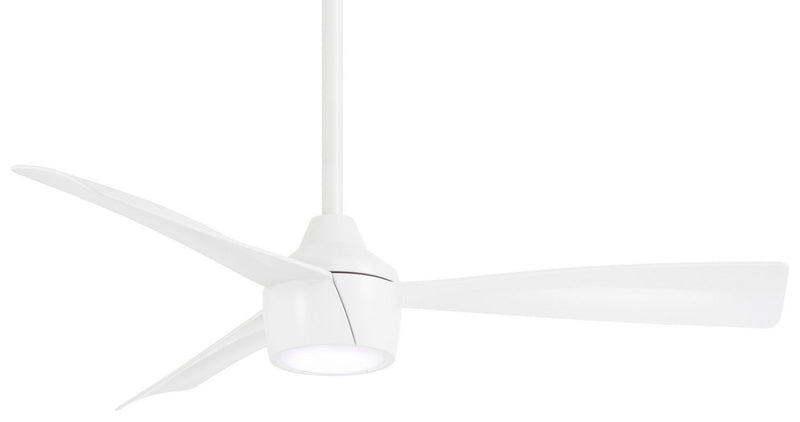 Skinnie 44" Outdoor LED Ceiling Fan in Flat White