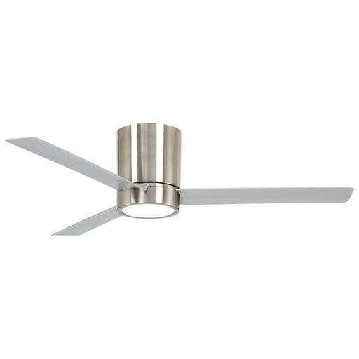 Roto Flush 52" LED Hugger Ceiling Fan in Brushed Nickel / Silver