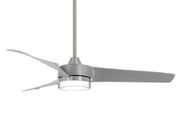 Veer 56" LED Ceiling Fan in Brushed Nickel with Silver Blades