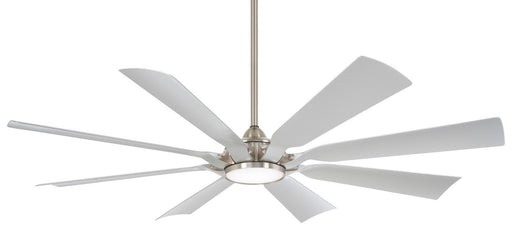 Future 65" Outdoor LED Ceiling Fan in Brushed Nickel Wet / Silver