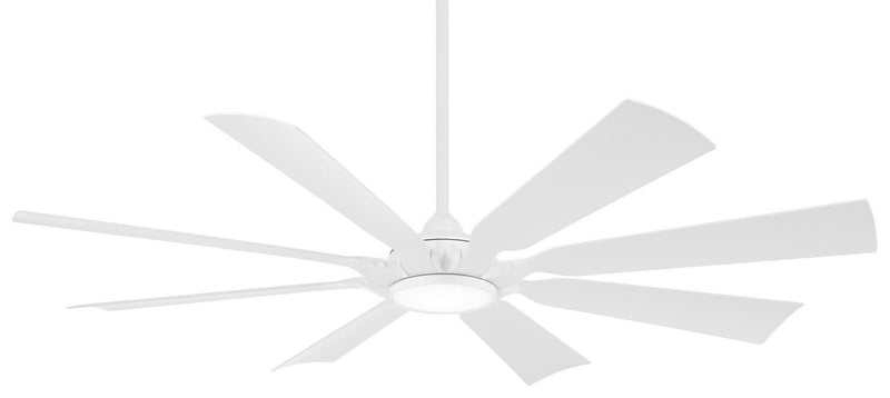Future 65" Outdoor LED Ceiling Fan in Flat White