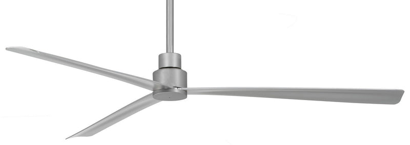 Simple 65" Outdoor Ceiling Fan in Silver