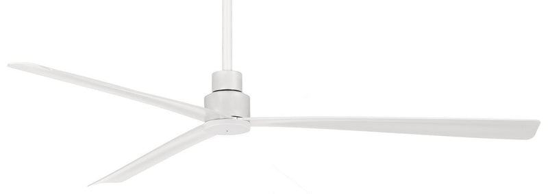 Simple 65" Outdoor Ceiling Fan in Flat White